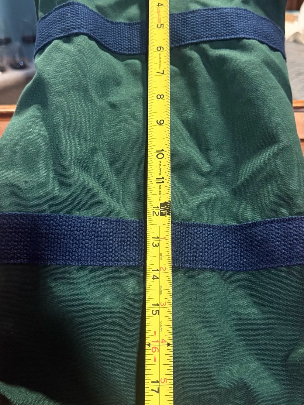 Vintage Rolex Duffle Bag Canvas Promotional Travel Gym Green W/ Blue Trim Strap - Picture 11 of 12